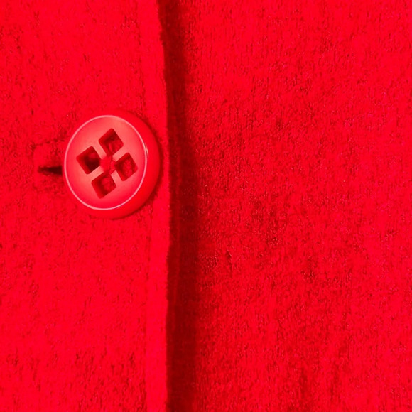 Coldwater Creek Wool Blend Button Front Cardigan Blazer Red Size XL - Picture 12 of 12